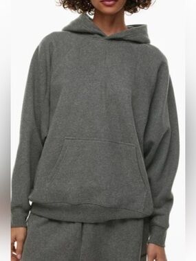 ARITZIA TNA SWEATFLEECE COZY FLEECE MEGA FIT SZ Large gray hoodie